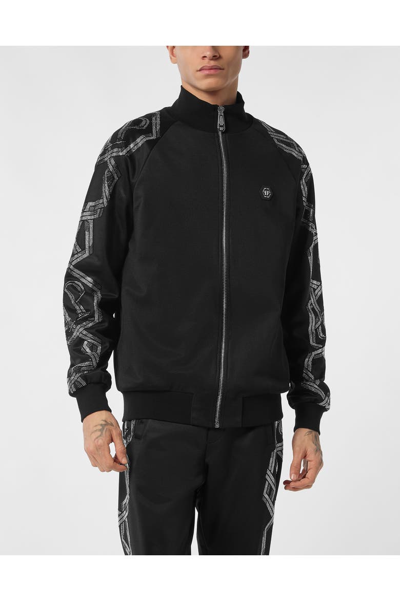 Jacket Jogging Chains Men, Main, color, black
