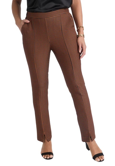 Bi-Stretch Slit Front Ankle Pant (Plus Available)