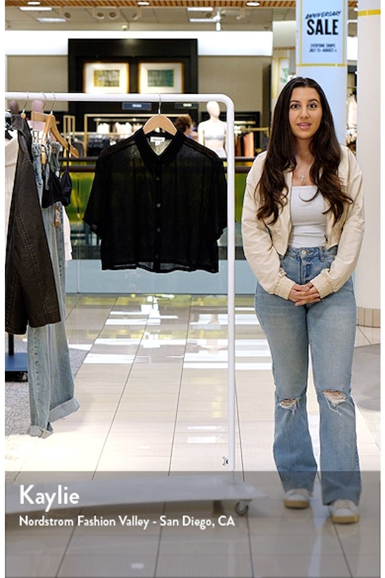Sheer Crop Button-Up Shirt video