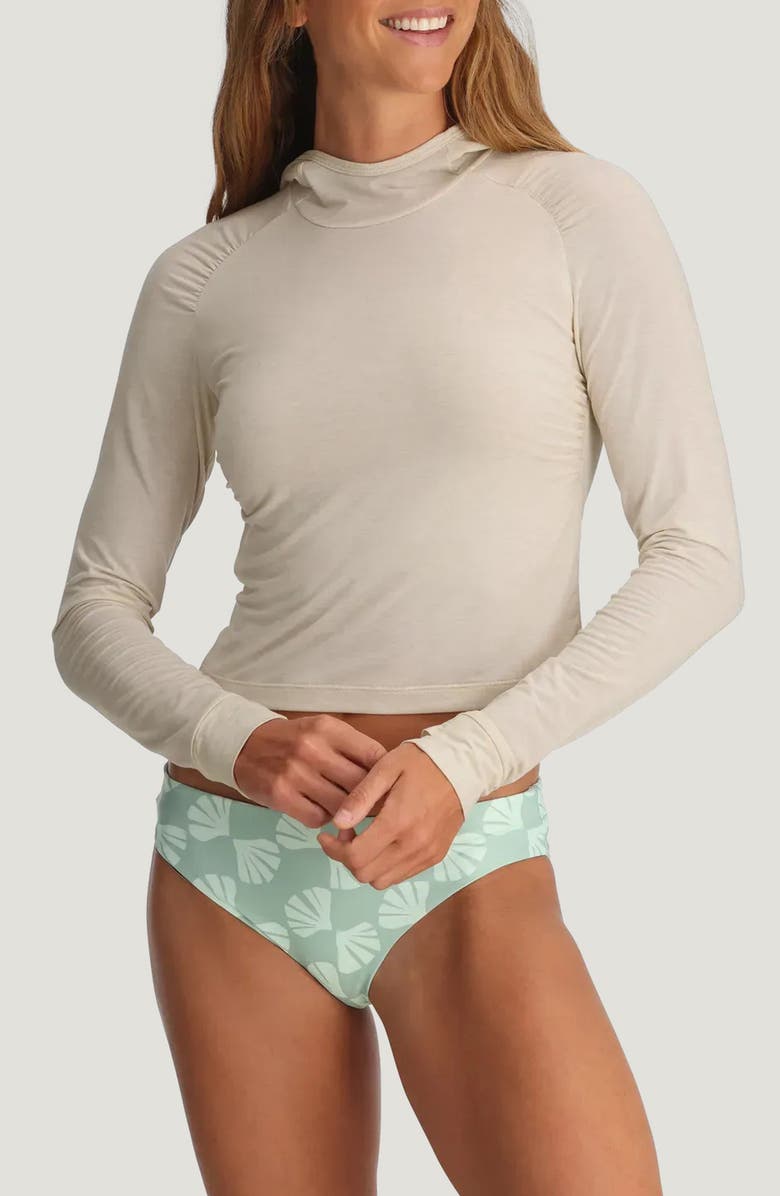 Free Fly Elevate Fitted Lightweight Performance Hoodie, Main, color, Heather Birch