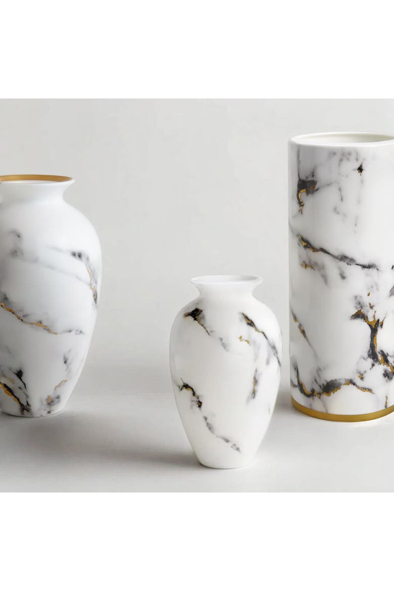 Marble Venice Fog 12 Inch Urn Vase, Alternate, color, White
