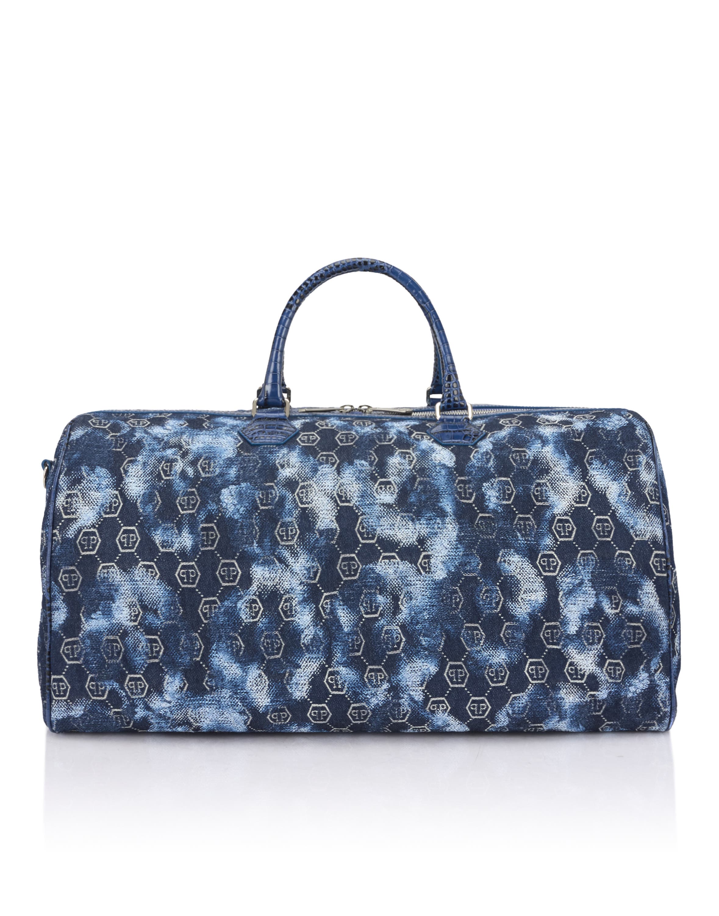 Travel Bag Jacquard Monogram Men, Alternate, color, darkblue