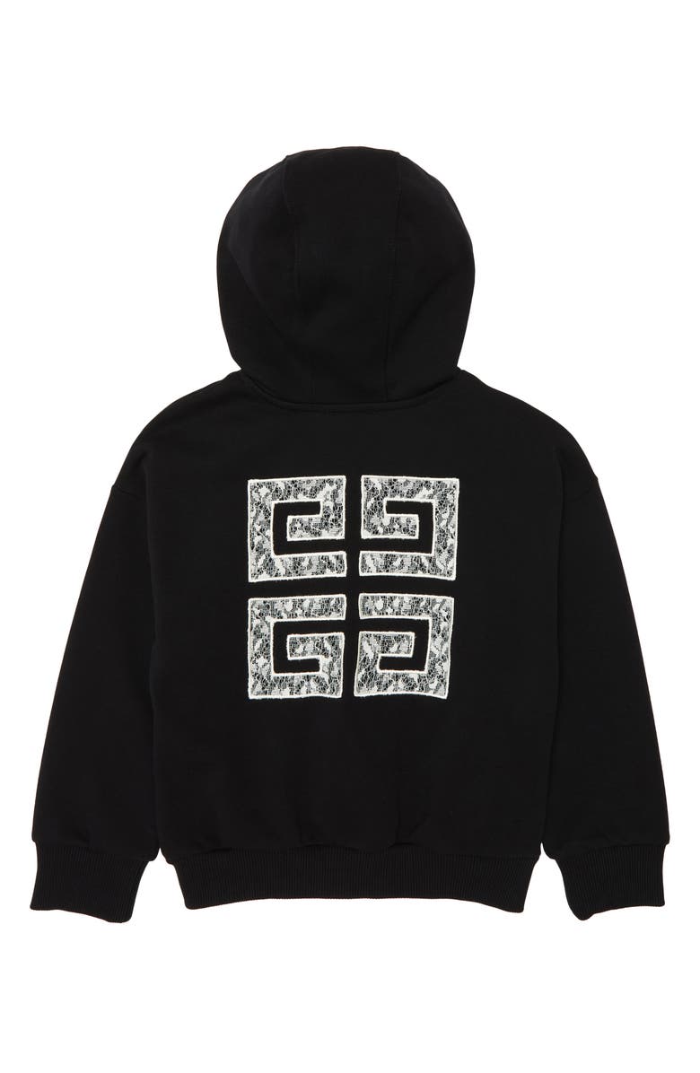 Givenchy Kids Kids' Lace Logo Graphic Hoodie, Alternate, color, 