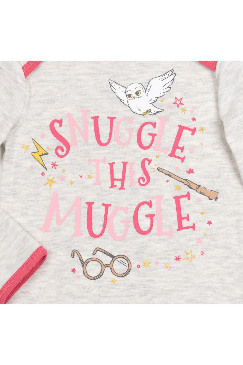 Hedwig One Piece Sleepwear Sleeper Gowns, Alternate, color, Hedwig Pink Oatmeal