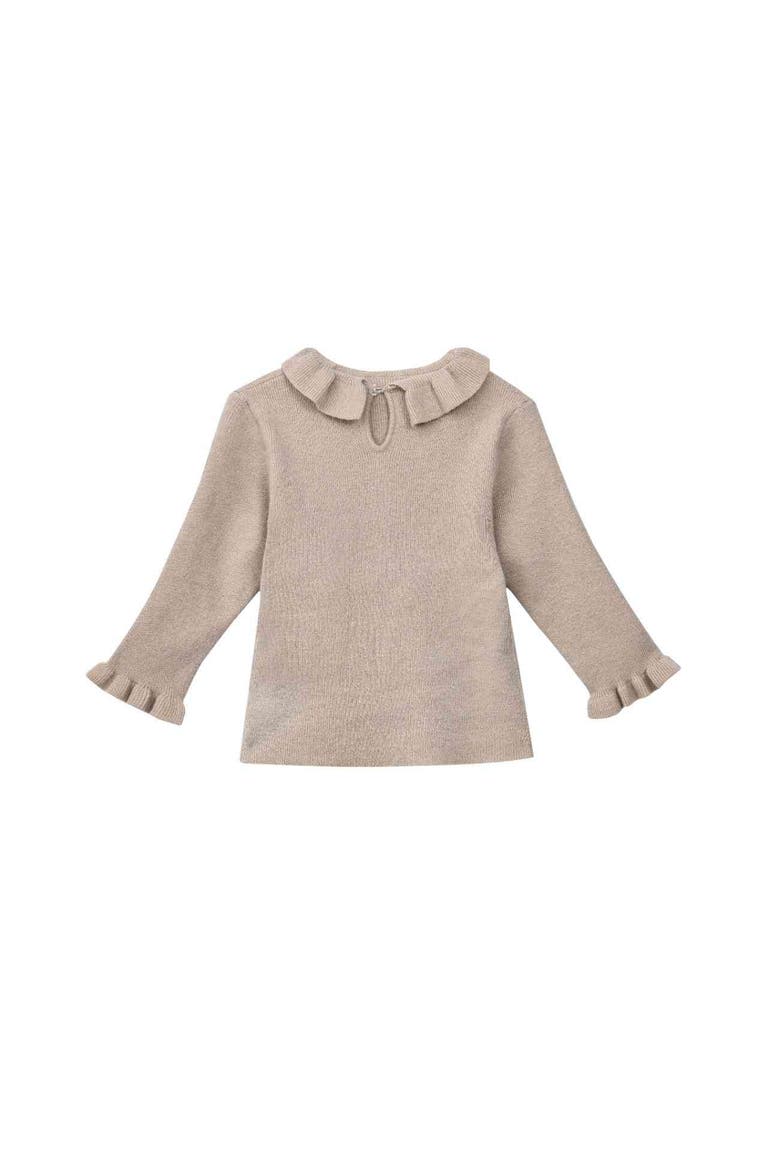 Quilted Ruffle Outfit, Alternate, color, Beige