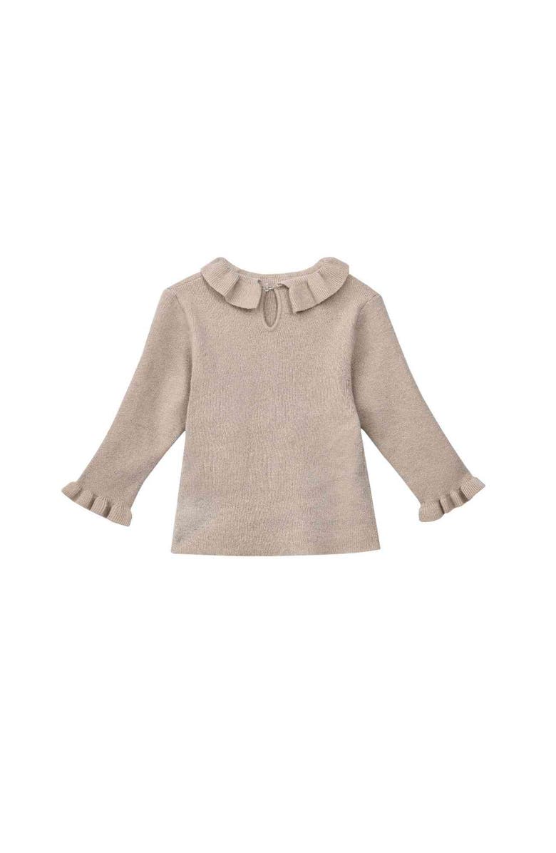 Sweet Cactus Quilted Ruffle Outfit, Alternate, color, Beige