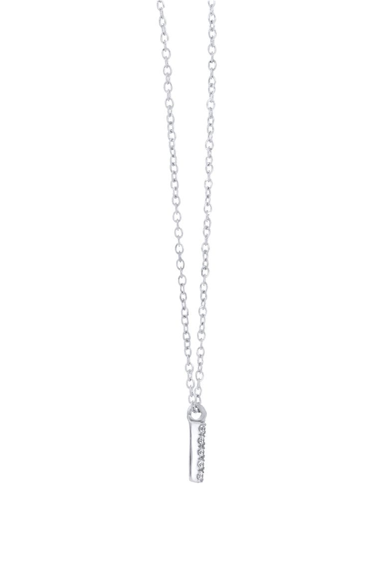 Icon Diamond Initial Pendant Necklace, Alternate, color, 18K WHITE GOLD - I