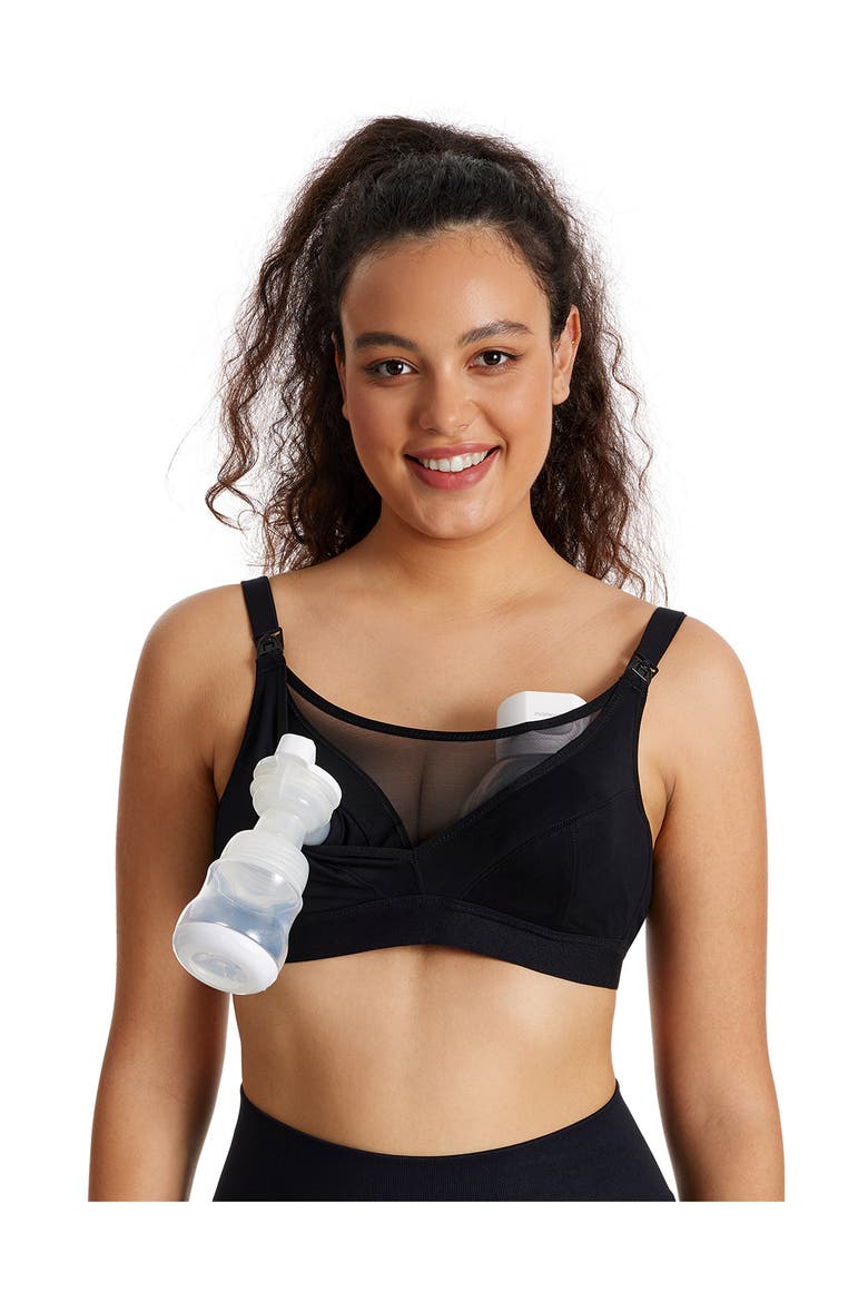 Hf018 Pumping & Nursing Bra, Main, color, BLACK