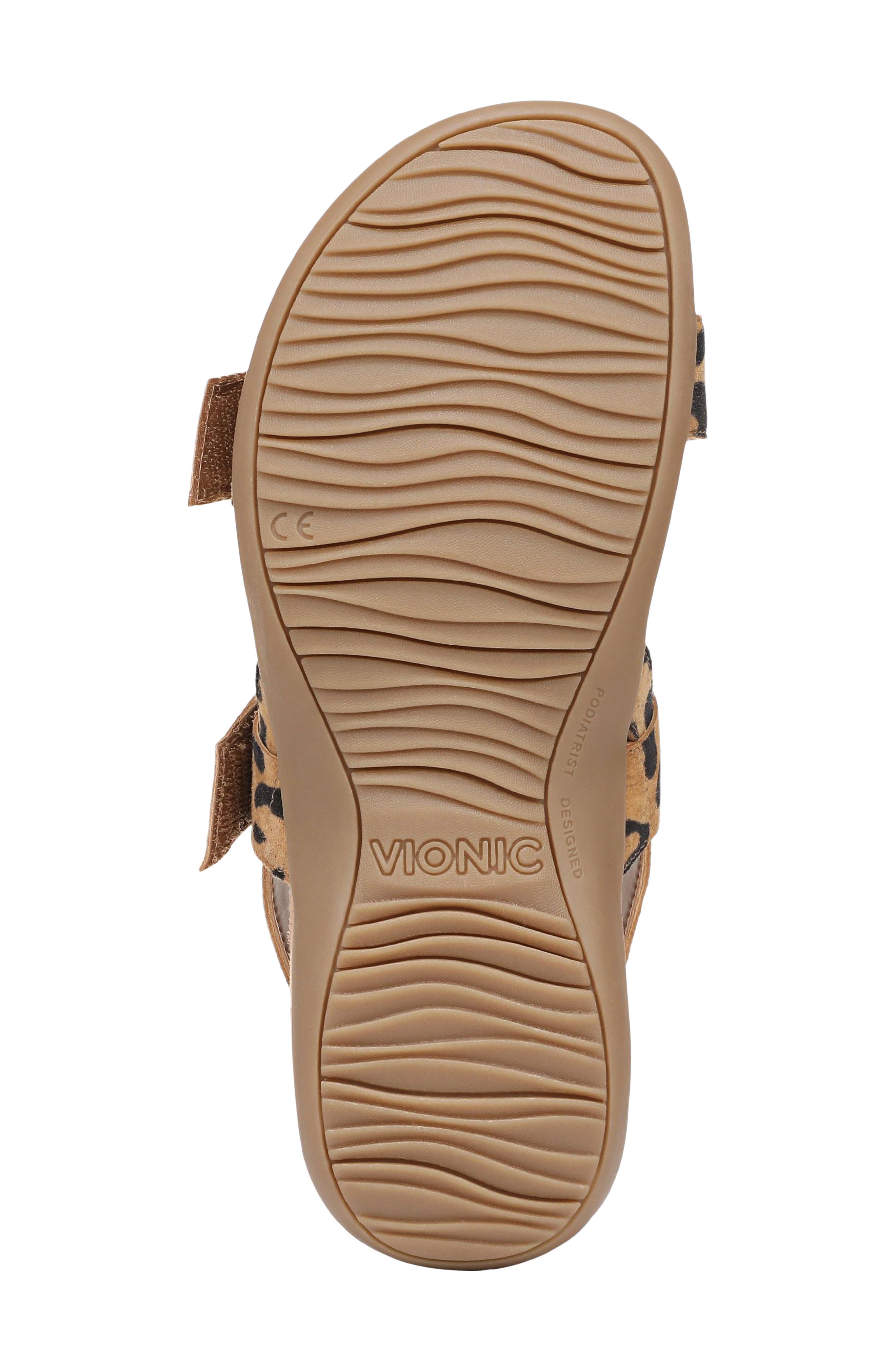 Vionic Reese Sandal, Alternate, color, Tan Leopard