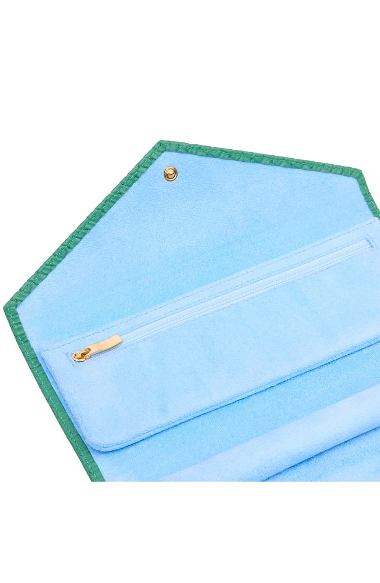 Rapport London Charlotte Jewelry Roll, Alternate, color, Green