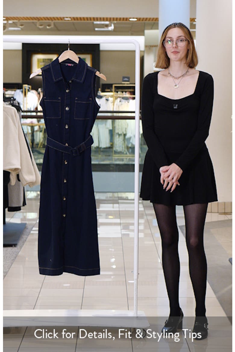 Belted Sleeveless Midi Shirtdress video
