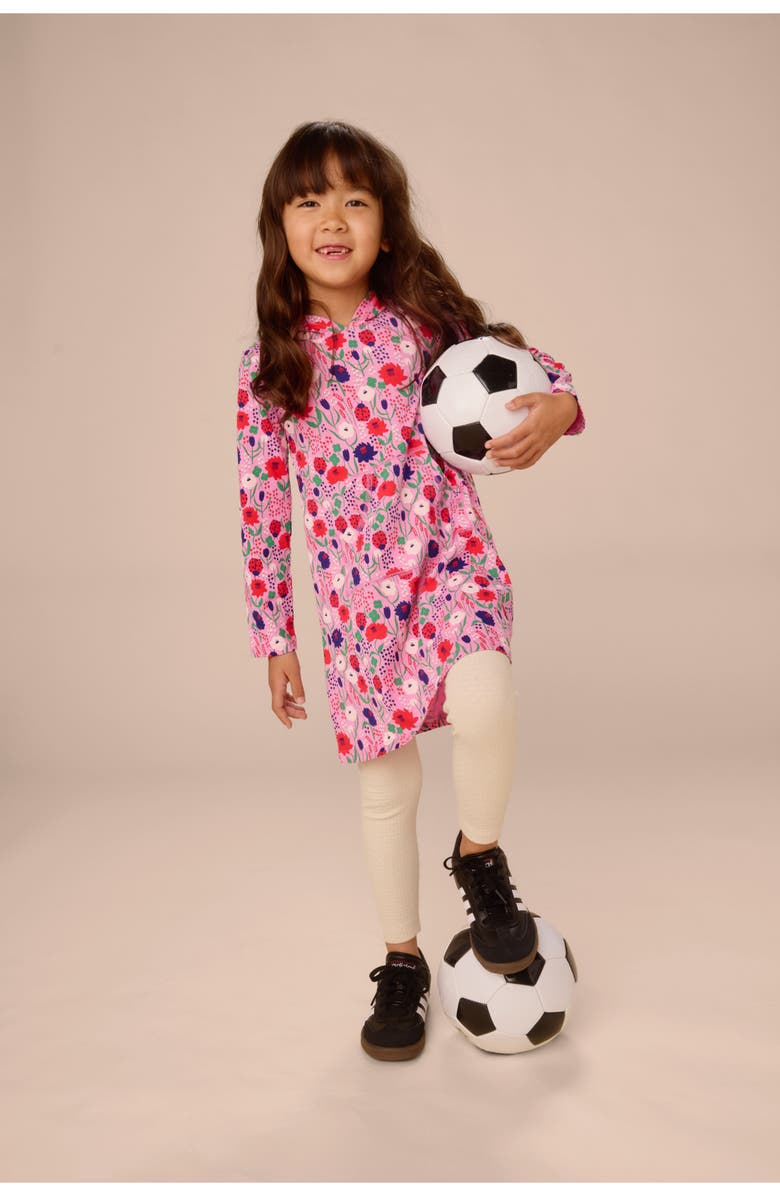 Tea Collection Hooded Pocket Dress, Alternate, color,