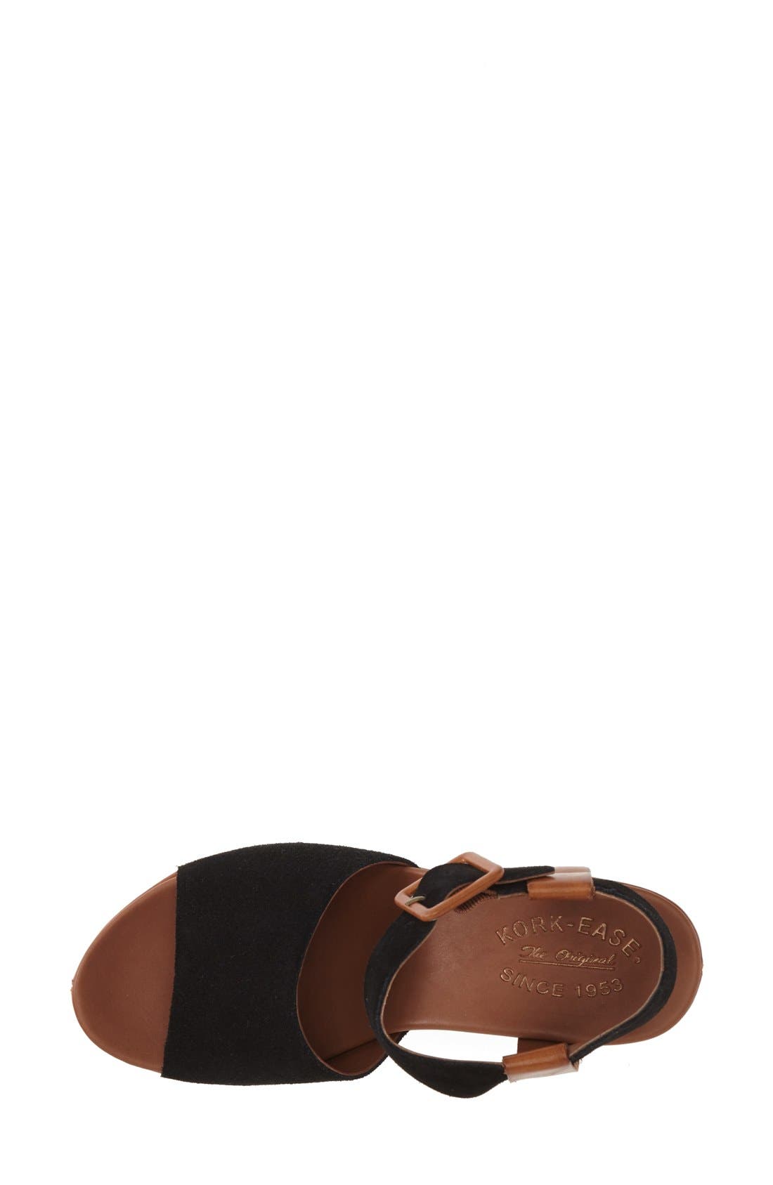 'Keirn' Platform Wedge Sandal, Alternate, color, BLACK