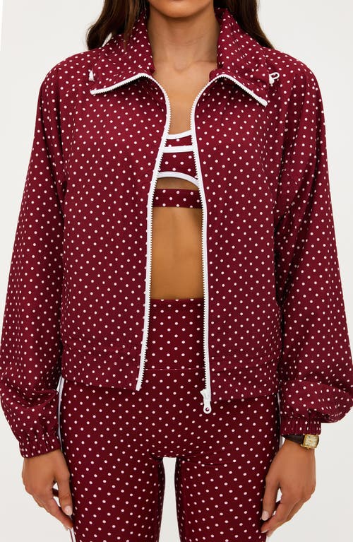 Beach Riot Casen Polka Dot Zip Jacket In Multi