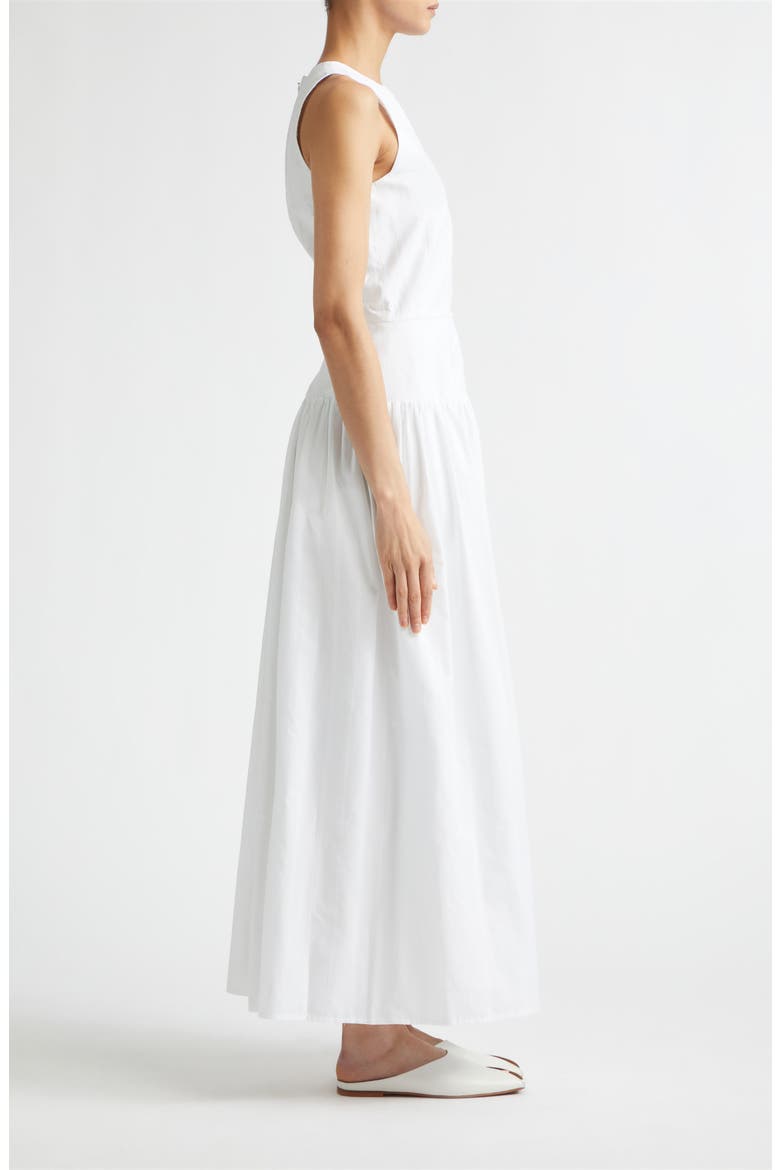 Ama Cotton Poplin Maxi Dress, Alternate, color, WHITE/ WHITE