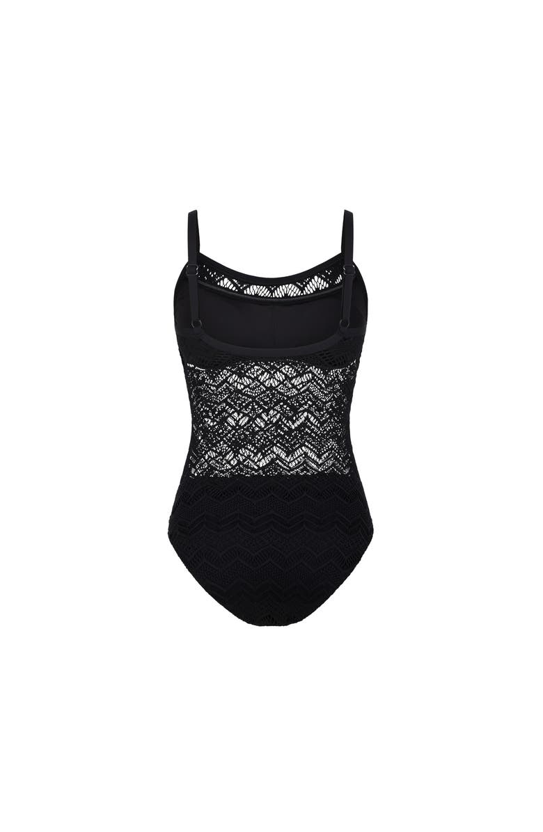 Vilebrequin Lace One-piece Swimsuit, Alternate, color, Black