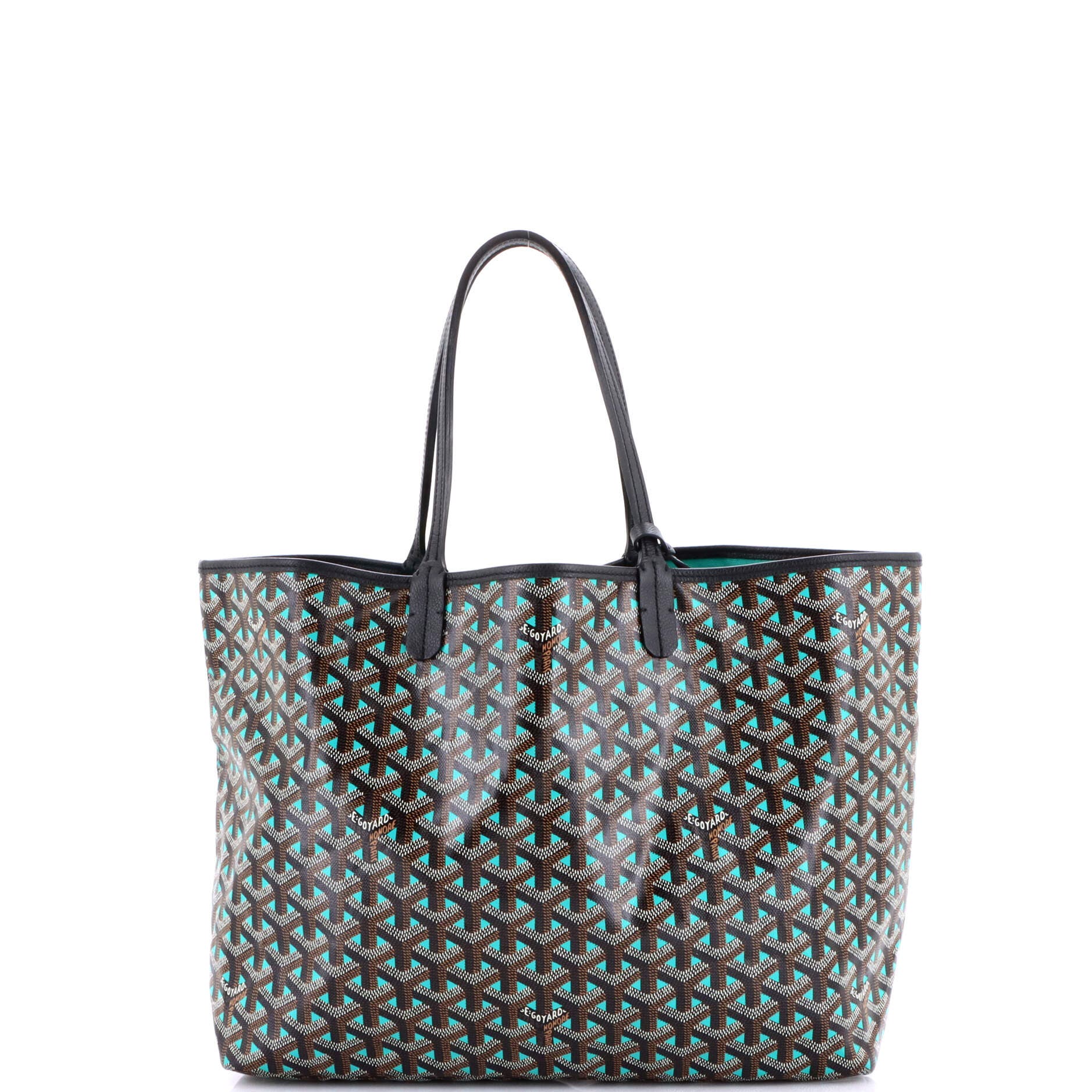 Pre-Owned Goyard Saint Louis Tote Claire Voie Coated Canvas PM, Alternate, color, Green