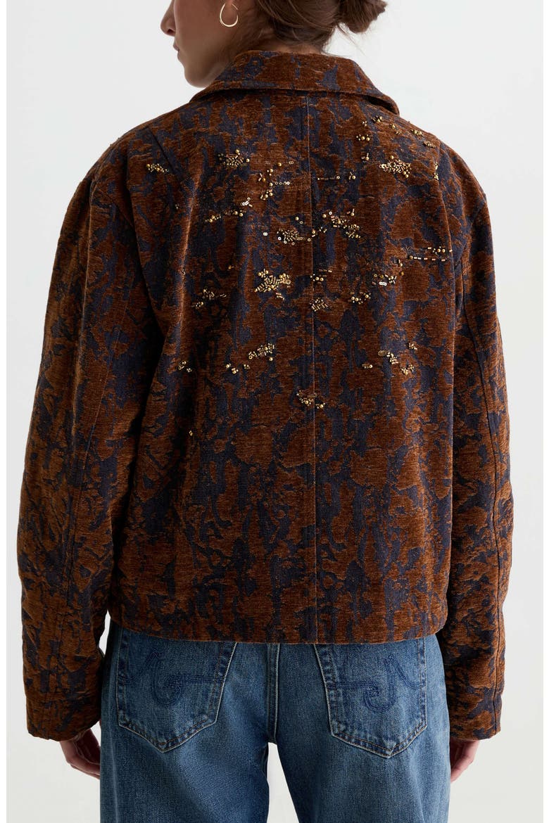 Bailey Beaded Jacquard Jacket, Alternate, color, BRONZE BEAT