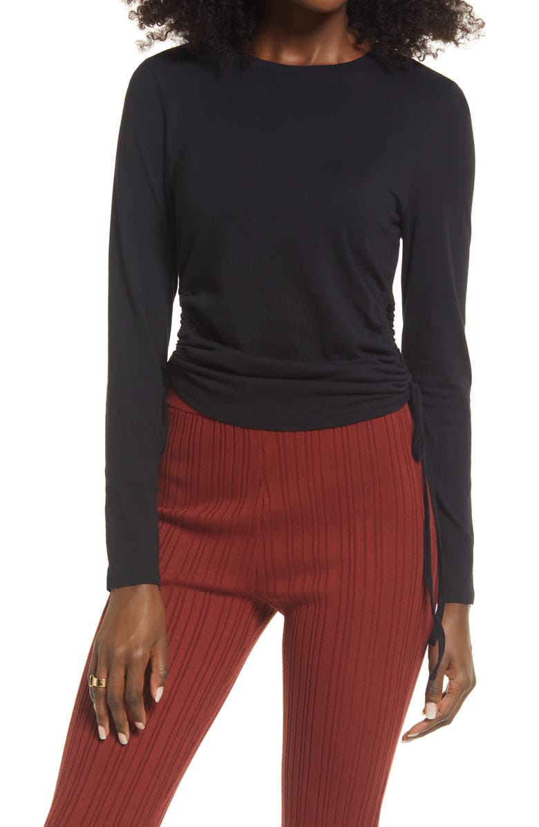 Open Edit Side Cutout Knit Top, Main, color, 