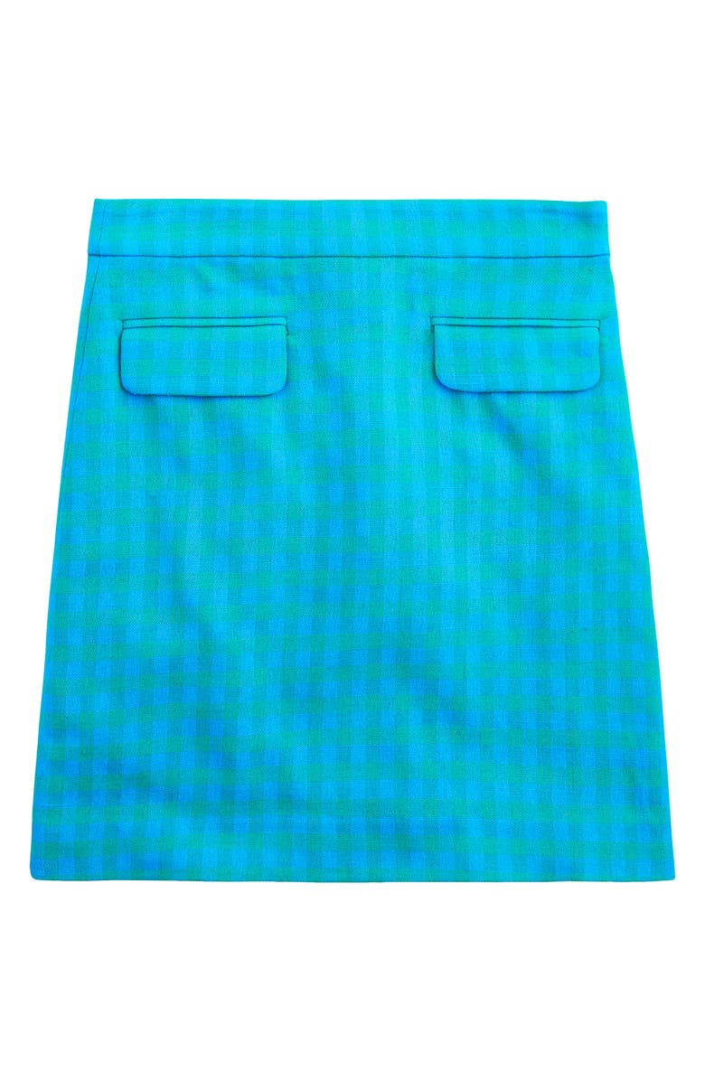 J.Crew Colorful Gingham Front Flap Pocket Skirt, Alternate, color, 