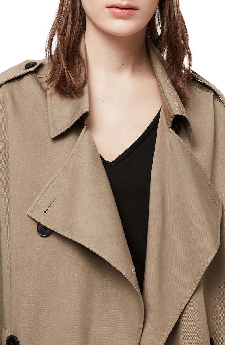 AllSaints Lia Mac Trench Coat, Alternate, color, 