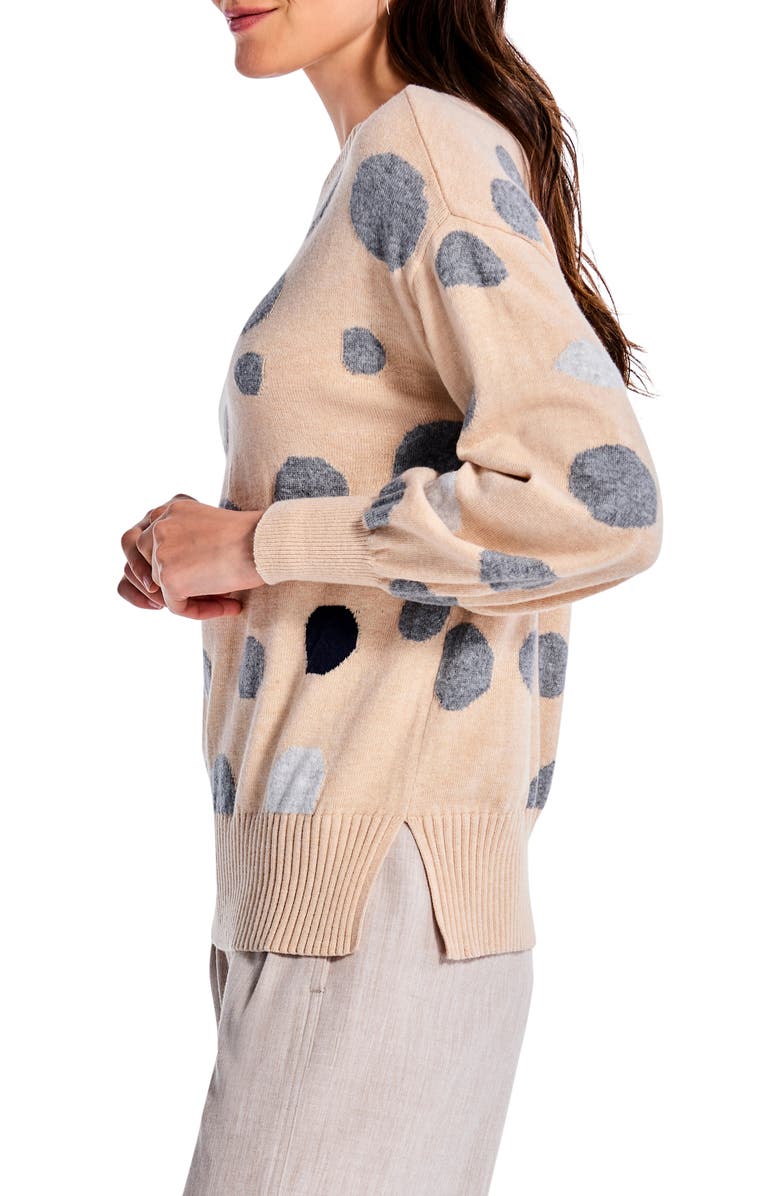 NIC+ZOE Sweet Spot Cotton Blend Sweater, Alternate, color, Neutral Multi
