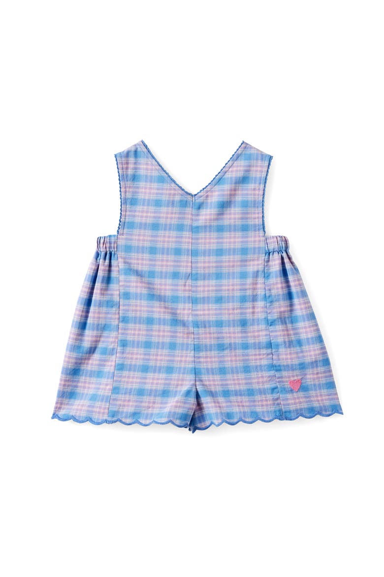 Yasmin Summer Playsuit, Main, color, Blue Bonnet Check