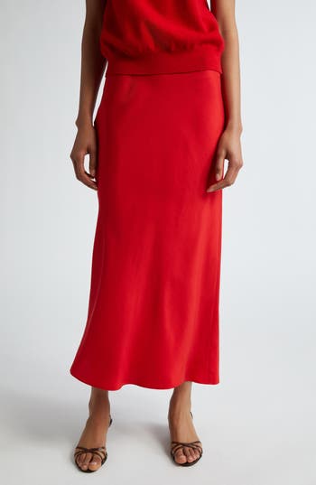 Rohe Róhe Silk Maxi Skirt In Red