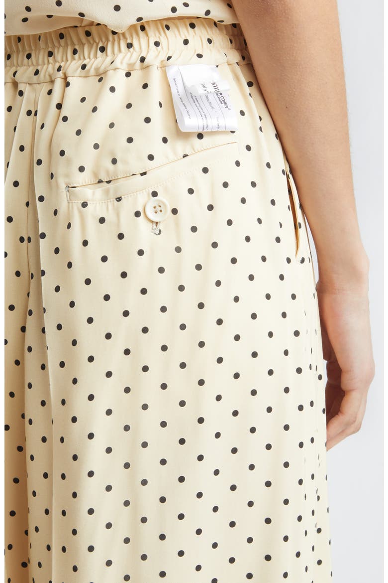 Polka Dot Wide Leg Shorts, Alternate, color, IVORY BASE