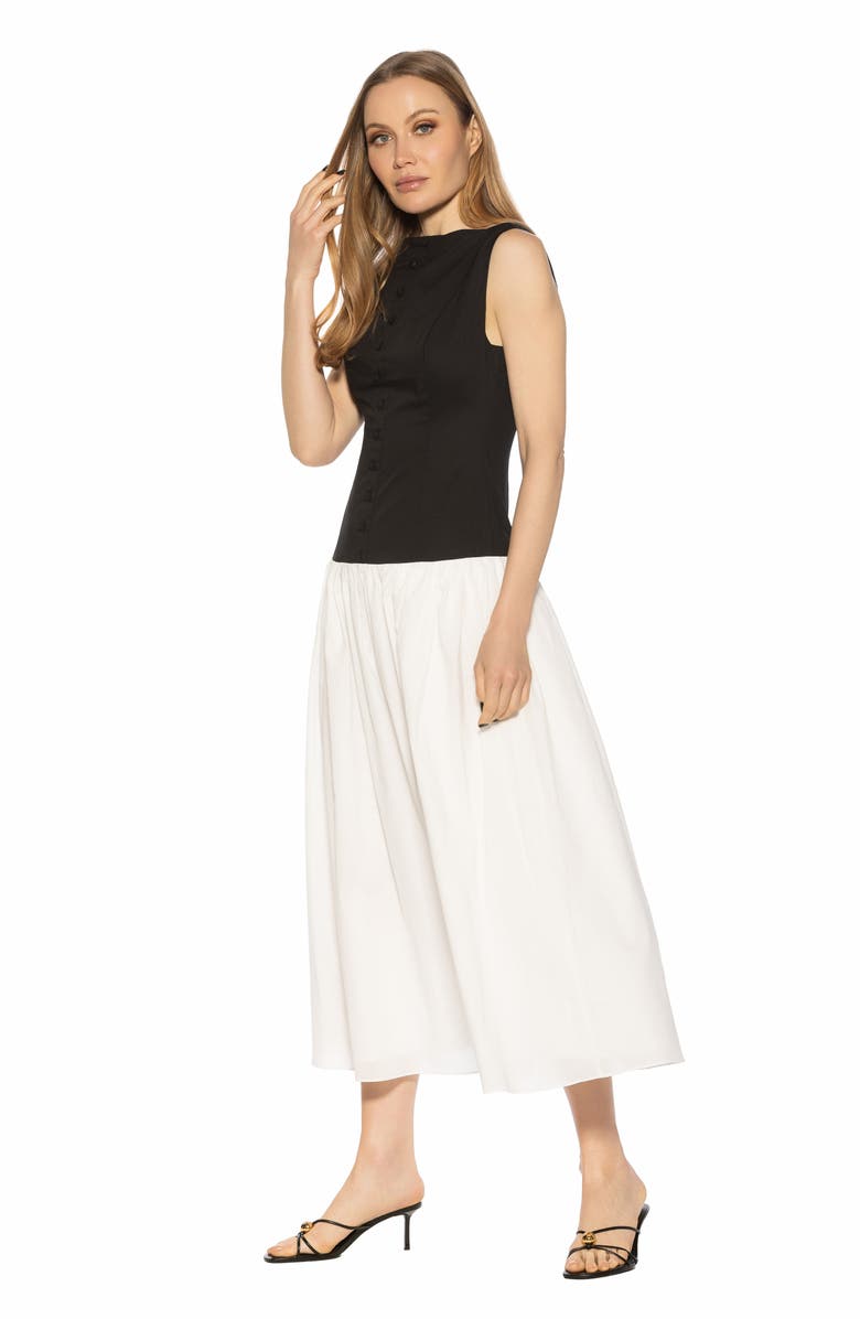 Alexia Admor Solenne Mixed Media Dress, Alternate, color,
