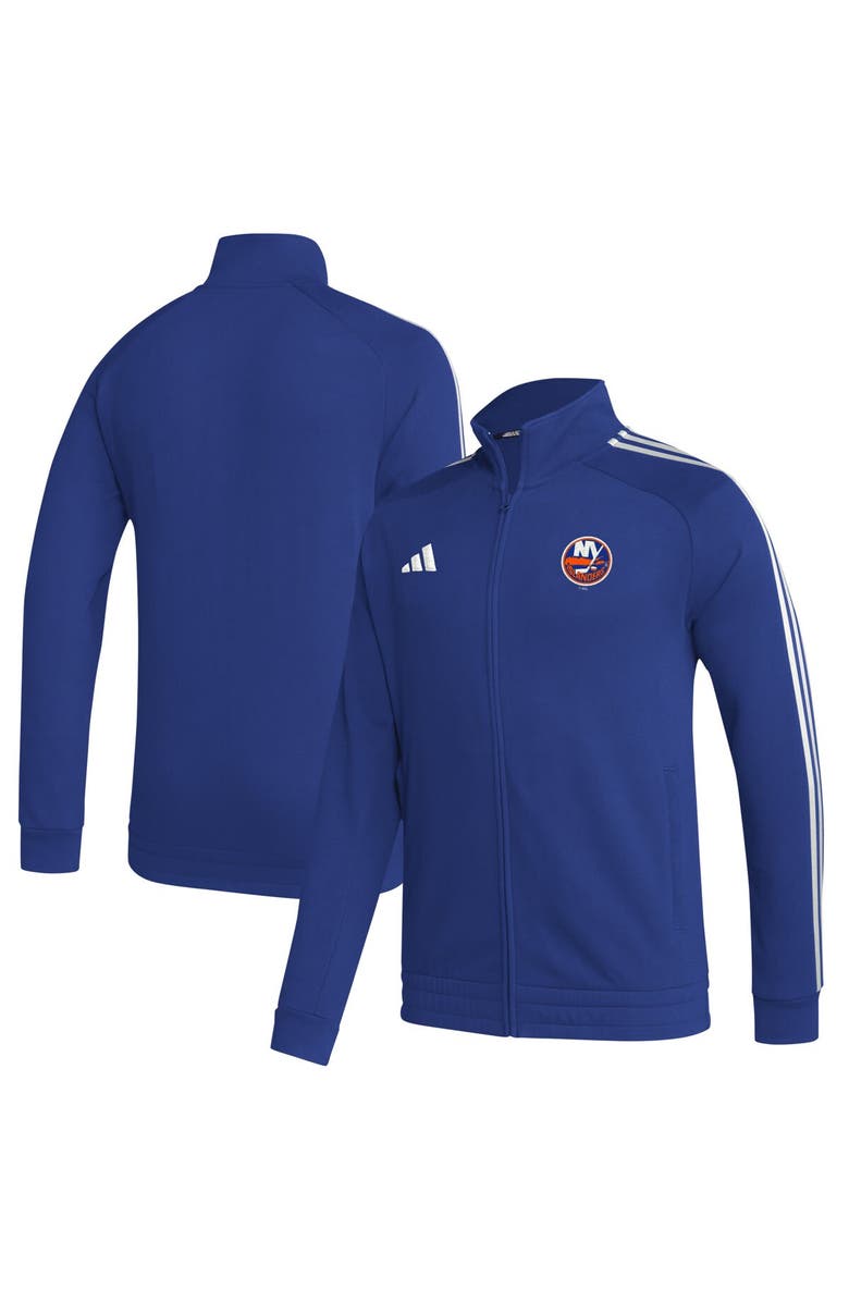 adidas Men's adidas Royal New York Islanders Raglan Full-Zip Track Jacket, Main, color,