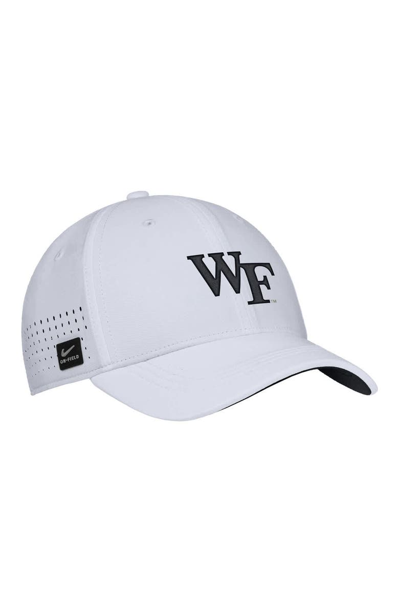 Nike Men's Nike White Wake Forest Demon Deacons 2025 On-Field Performance Flex Hat, Main, color, White