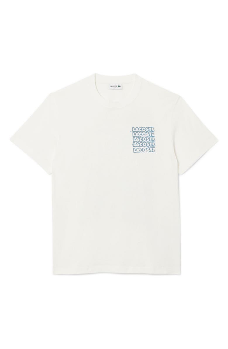 Lacoste Stencil Classic Fit Graphic T-Shirt, Alternate, color, Cpi Flour/ Limestone