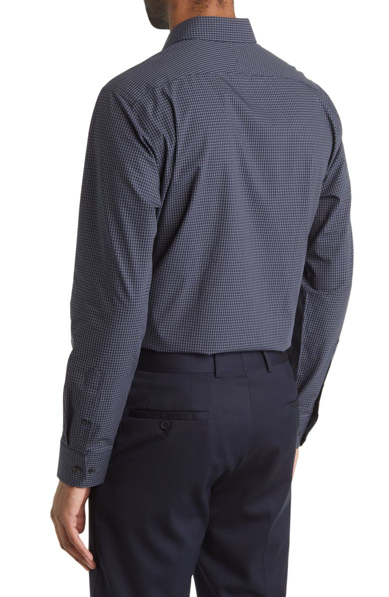 Nordstrom Men's Tech-Smart Trim Fit Stretch Check Cotton Blend Dress Shirt, Alternate, color, 