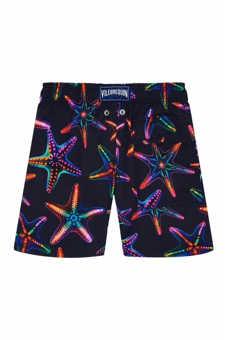 Kids' Disco Stars Stretch Swim Shorts, Alternate, color, BLEU MARINE