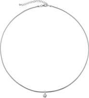 Monica Vinader Solitaire Lab Grown Diamond Pendant Snake Chain Necklace