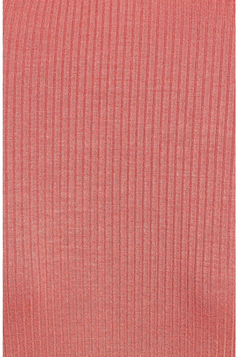Ribbed Tie Neck Top, Alternate, color, AUBURN
