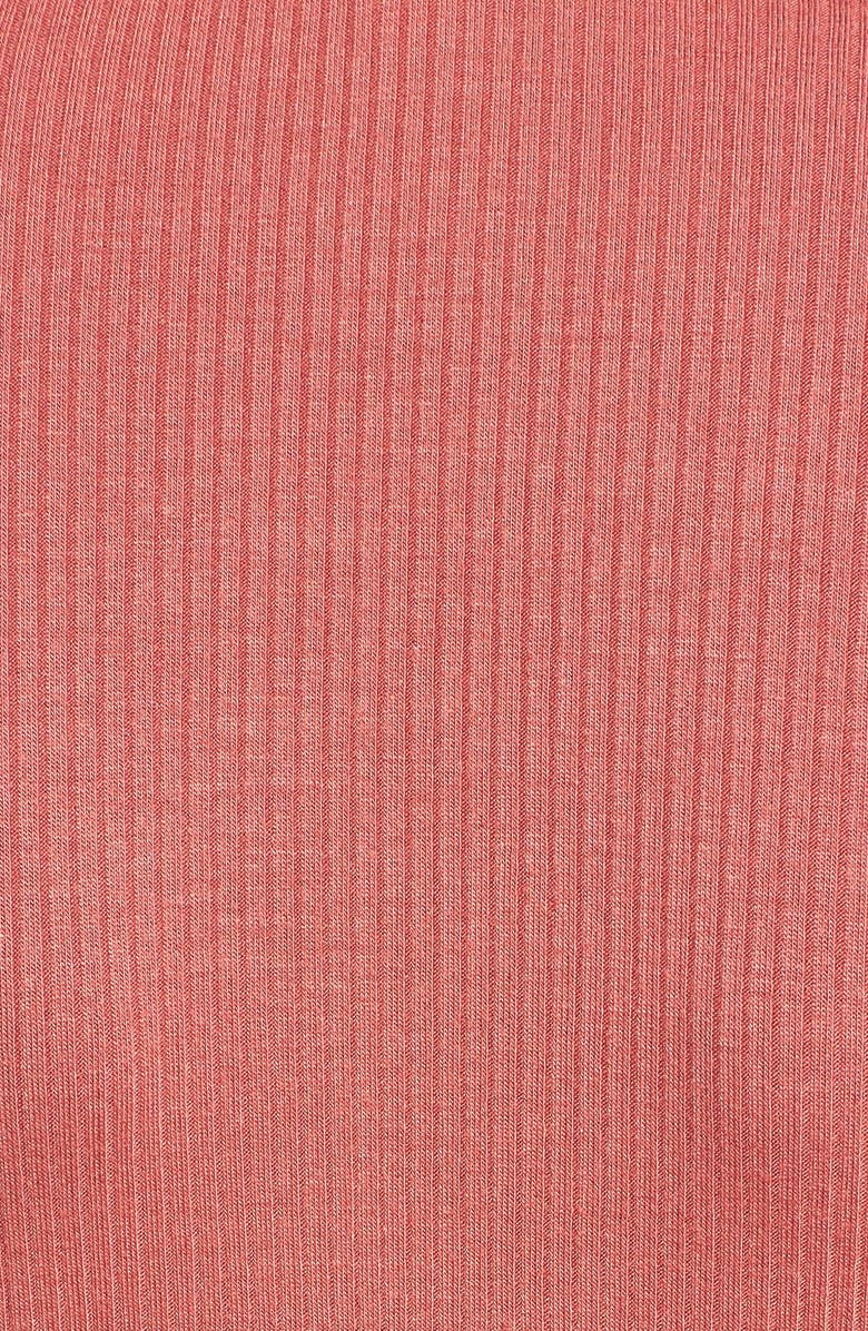 June & Hudson Ribbed Tie Neck Top, Alternate, color, 