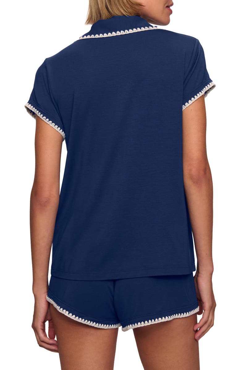 Eberjey Frida Short Pajamas, Alternate, color, Navy/ Ivory