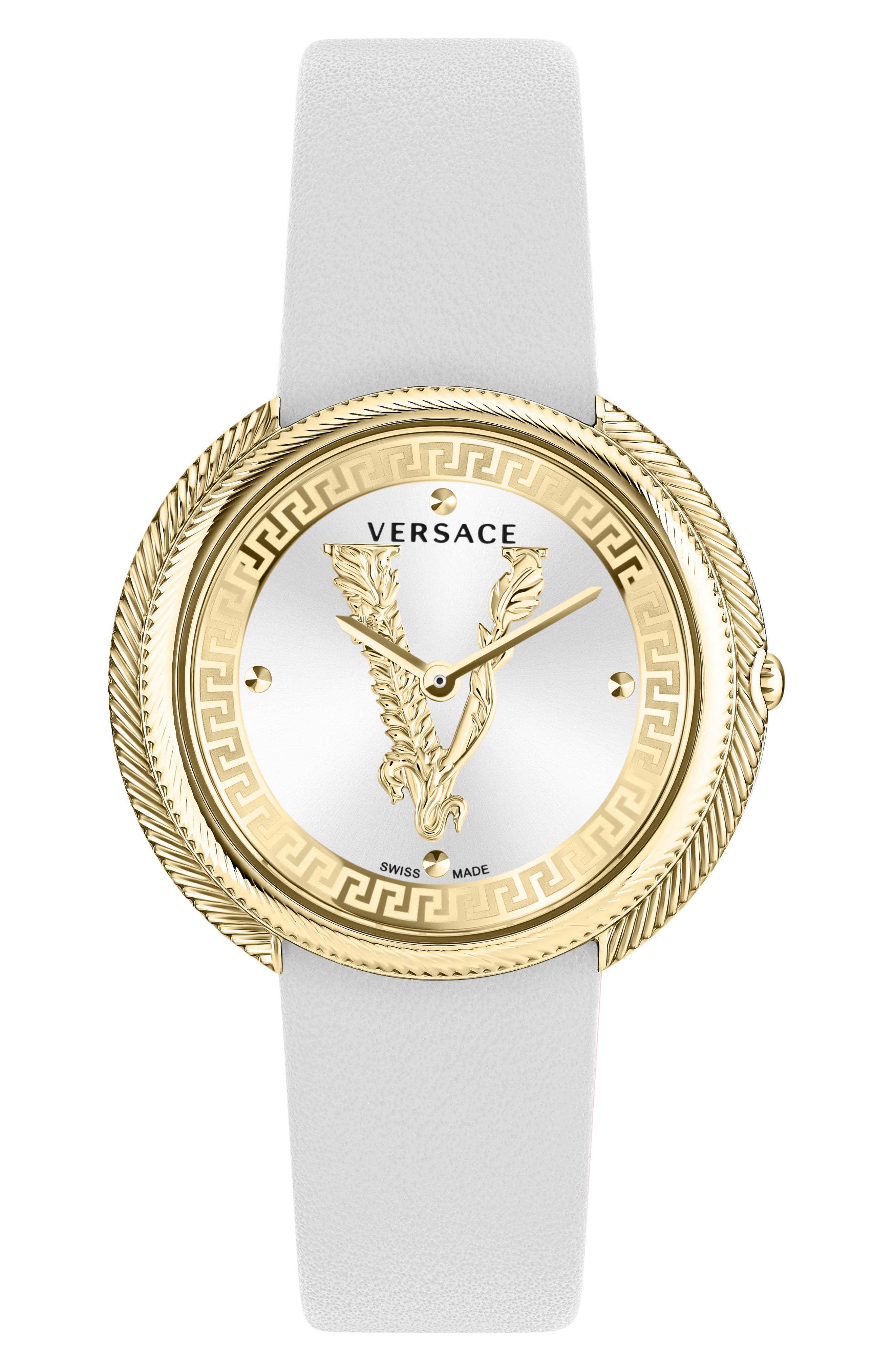 Leather Strap Watch, 38mm