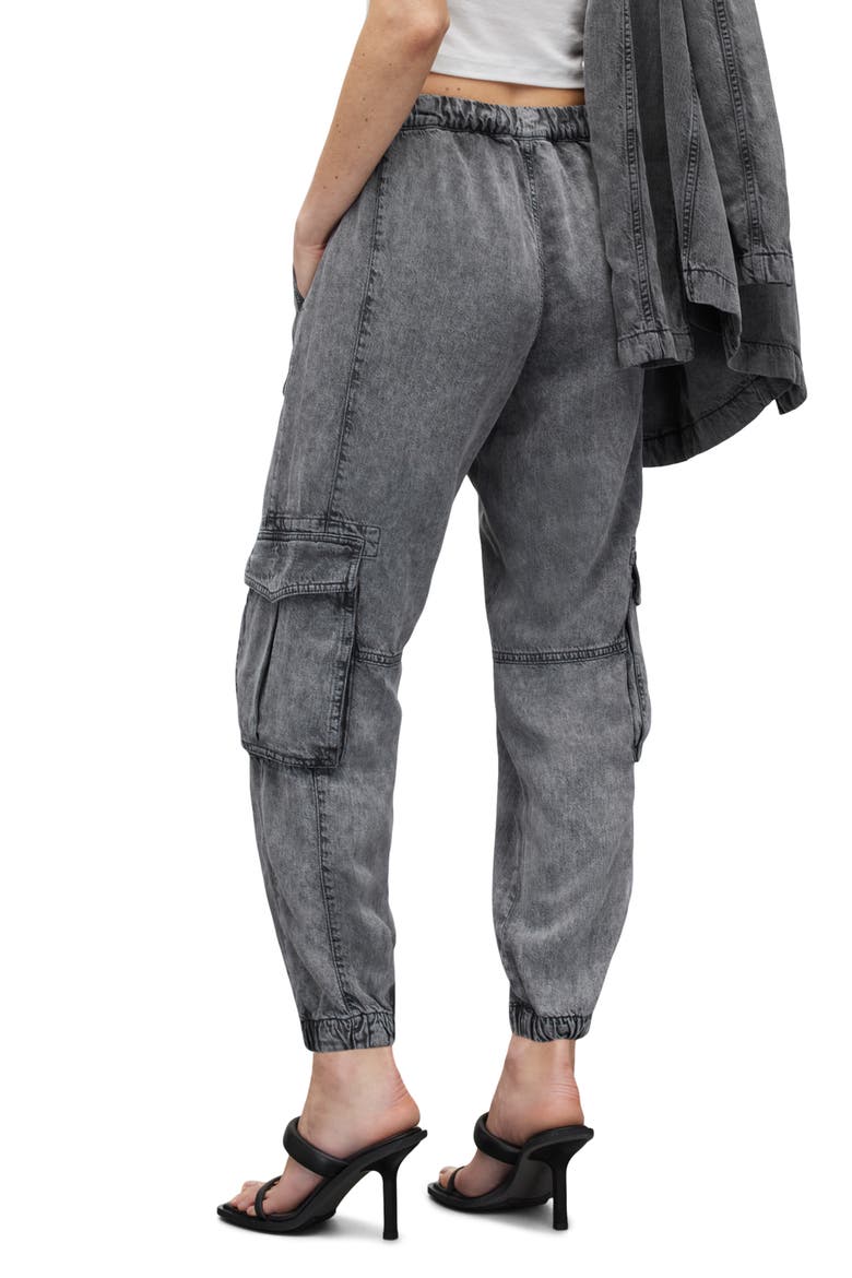 Frieda High Waist Cargo Jeans, Alternate, color, ANTHRACITE
