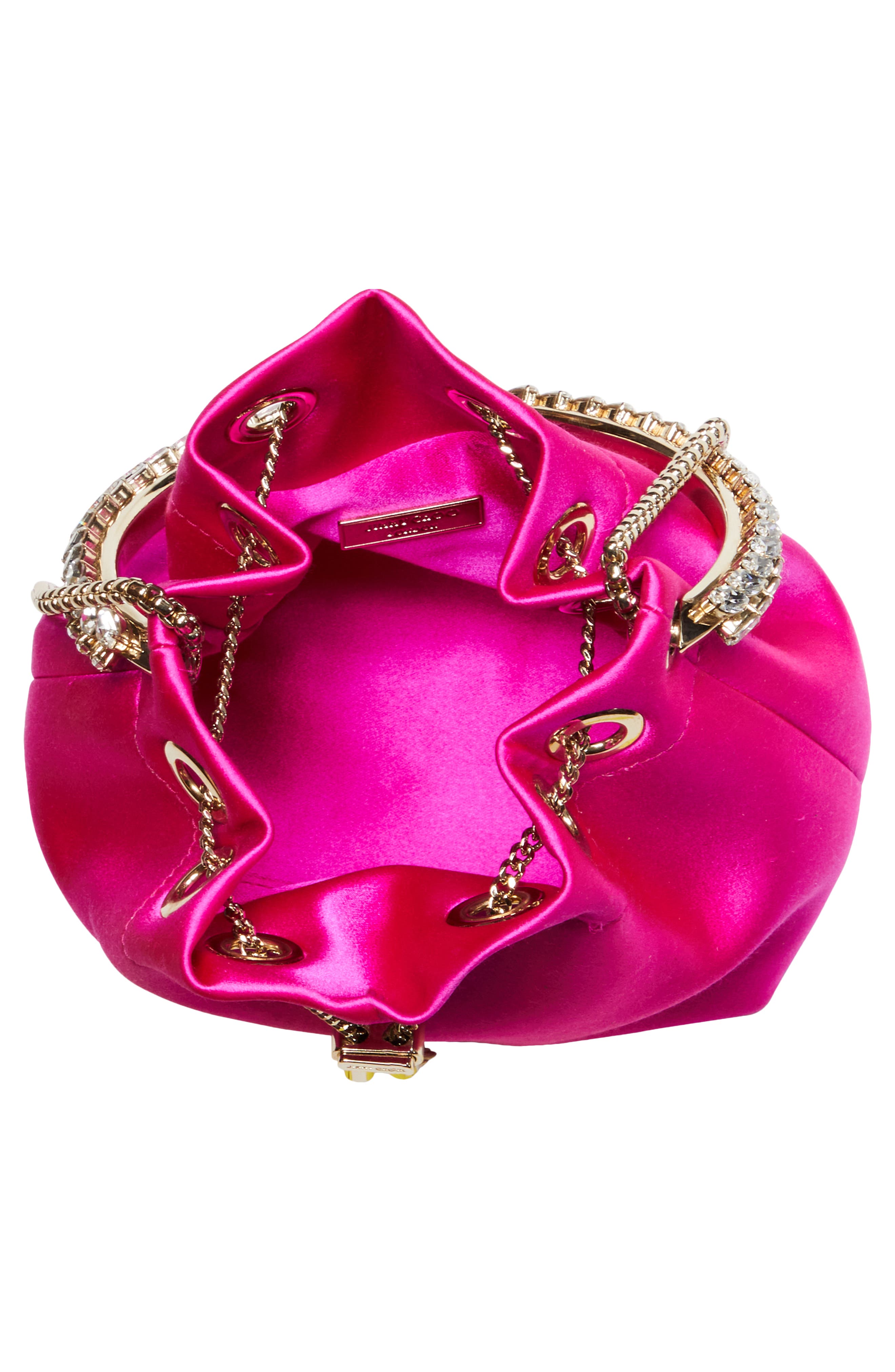 Jimmy Choo Bon Bon Satin Bucket Bag, Alternate, color, 