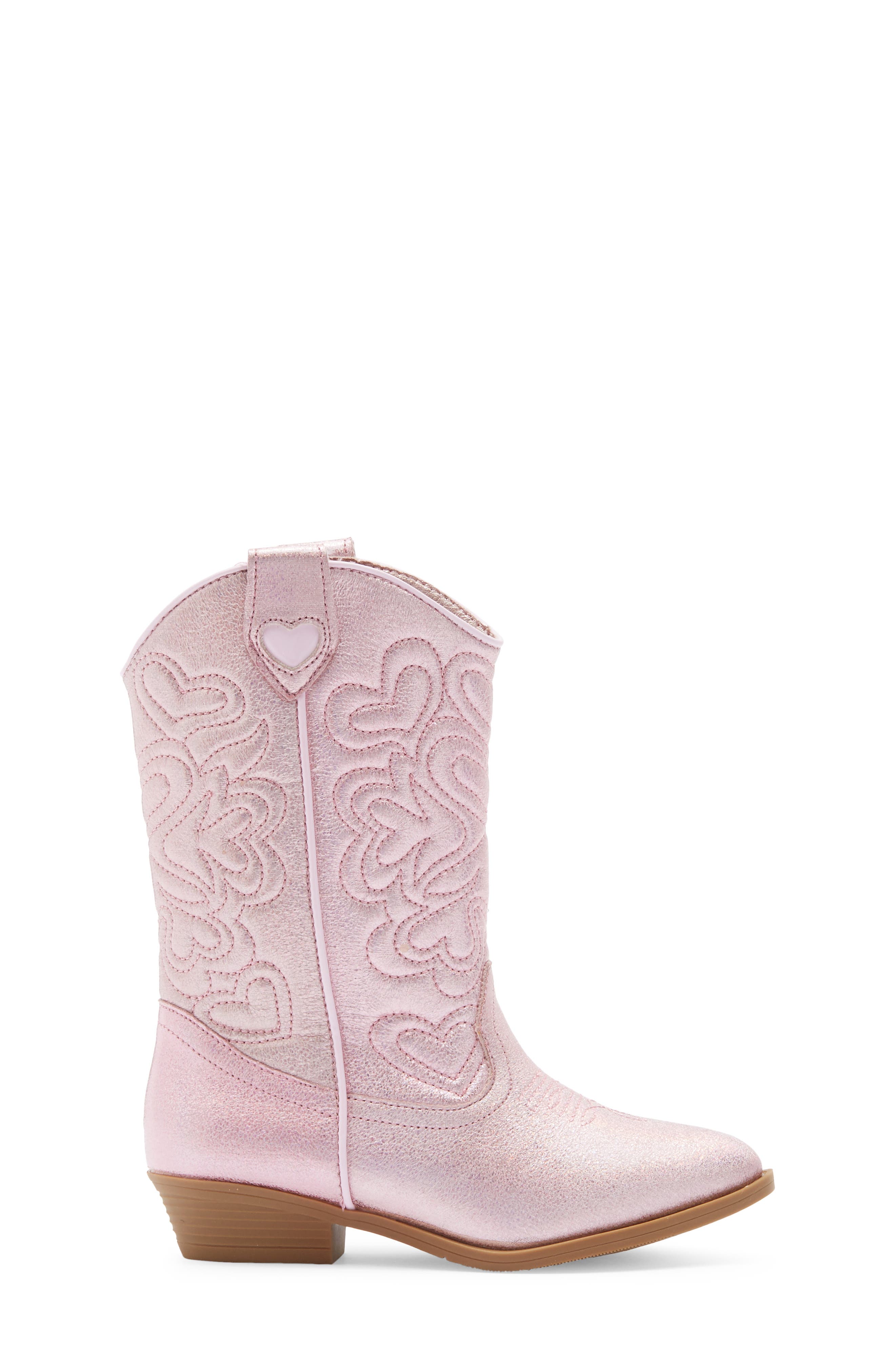 Kids' Camryn Western Boot, Alternate, color, PINK IRIDESCENT