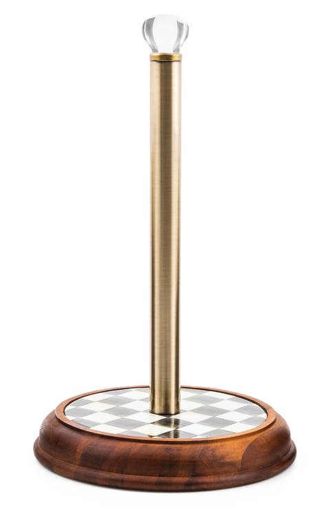 Courtly Check Wood Paper Towel Holder