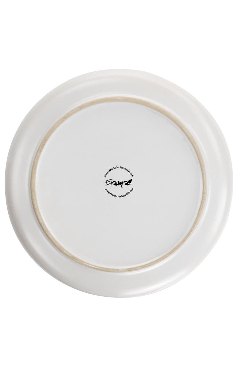 Elama Arthur 6 Piece Stoneware Dinner Plate Set, Alternate, color, White