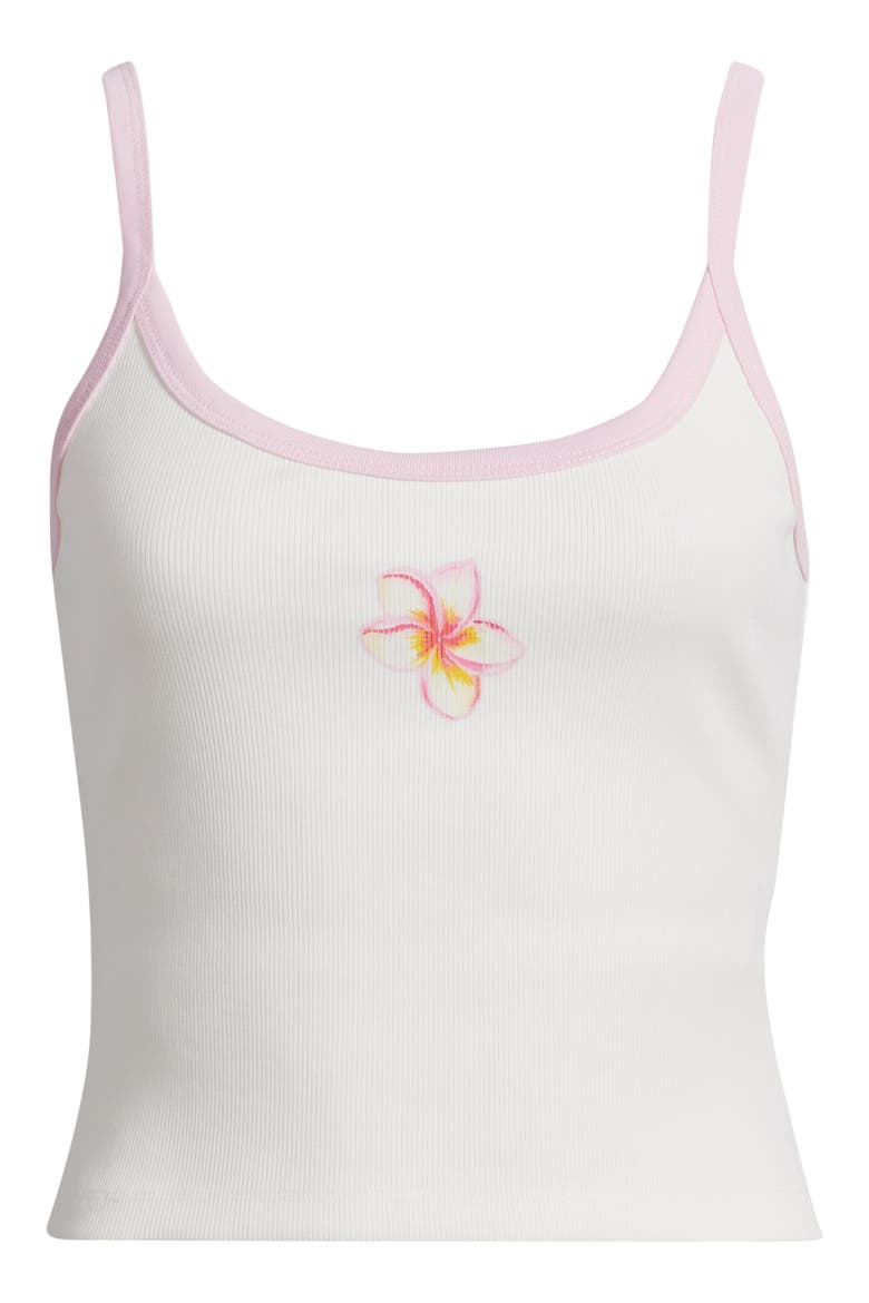 Floral Graphic Rib Scoop Neck Tank, Alternate, color, HIBISCUS PARADISE