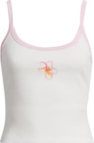 Kulani Kinis Floral Graphic Rib Scoop Neck Tank