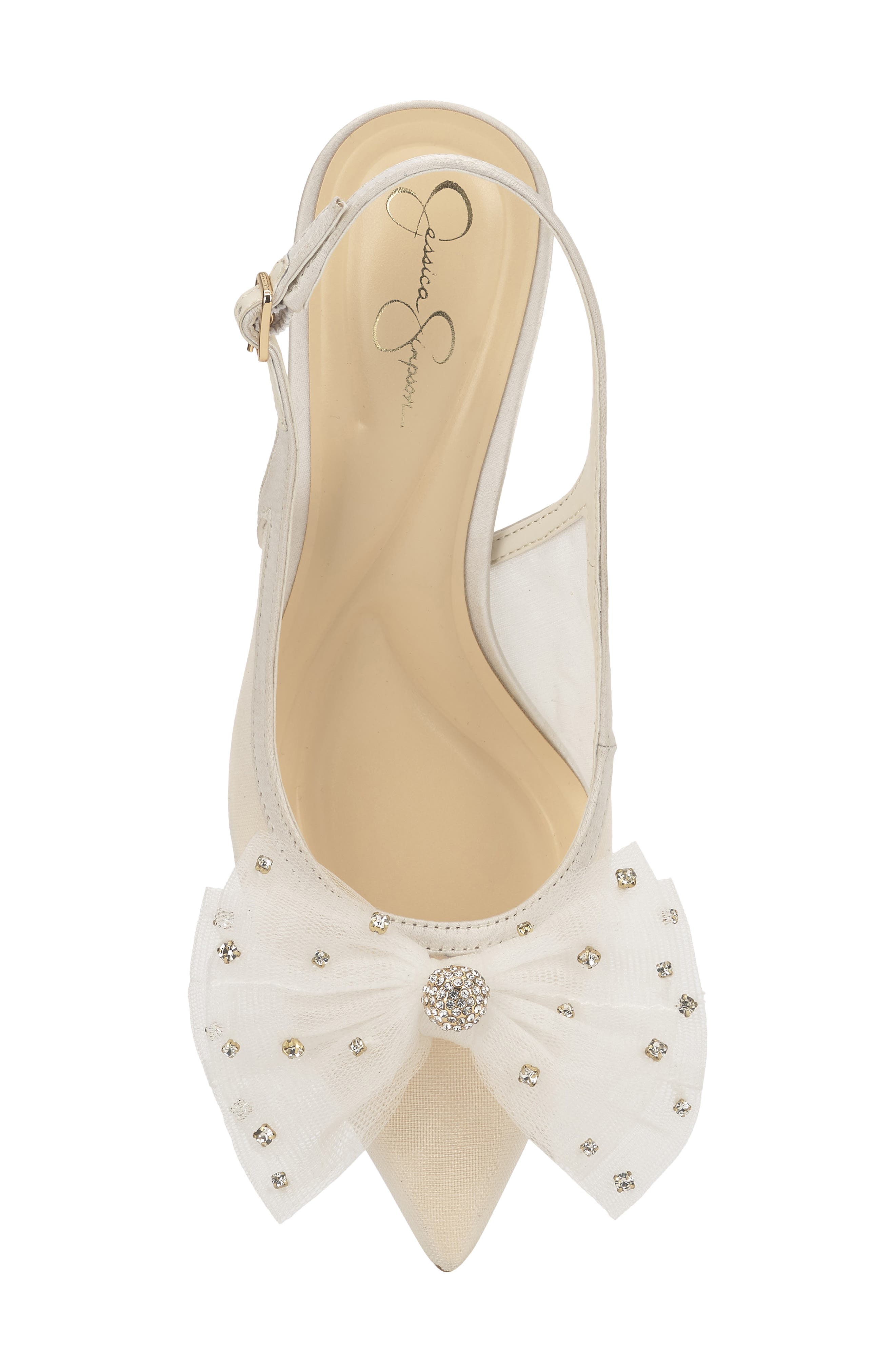 Jessica Simpson Lavilra Slingback Pointed Toe Pump, Alternate, color, Off White