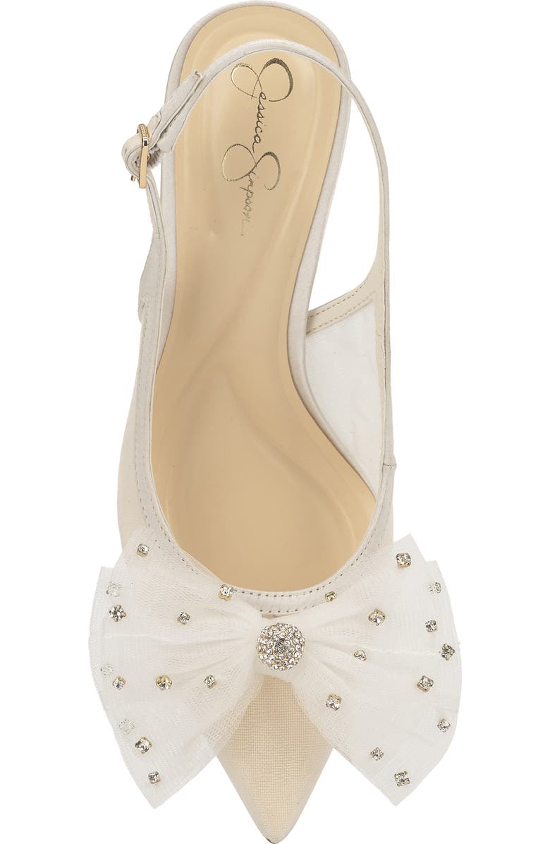 Jessica Simpson Lavilra Slingback Pointed Toe Pump, Alternate, color, Off White