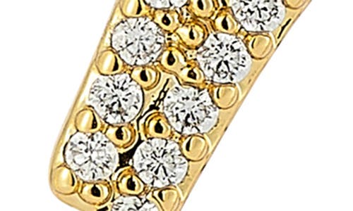 Chloe & Madison Chloe And Madison Double Heart Cubic Zirconia Pavé Drop Earrings In Gold